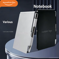 Personalisiertes Loseblatt-Hardcover-Notizbuch aus Metall Premium Aluminiumlegierung-Einband 50 Blatt Wasserfest Tragbares Geschenkset
