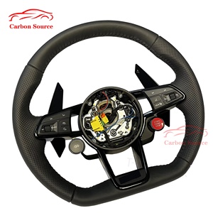 <span class=keywords><strong>Audi</strong></span> A3 A4 A5 A6 A7 R8 <span class=keywords><strong>RS8</strong></span> <span class=keywords><strong>S8</strong></span> Racing LED Mise à niveau et modification Volant en fibre de carbone et cuir - Product Image 3