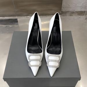 Chaussures de luxe sexy à talons hauts, sandales à bout pointu pour femmes, escarpins à talon aiguille de 9 cm, chaussures de mariage en cuir tendance - Product Image 2