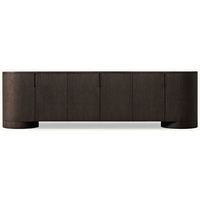 Console TV en bois courbé minimaliste, meuble de luxe pour la maison, meuble TV en bois massif