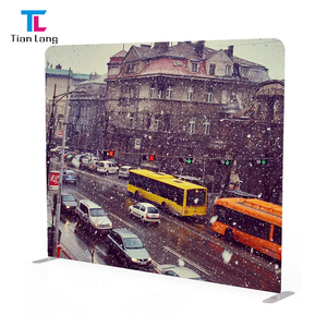 TIANLANG อุปกรณ์งานแสดงสินค้า10 * 8FT สำหรับถ่ายภาพฉากหลังสองด้านพร้อมปลอกหมอนพิมพ์ลาย - Product Image 3