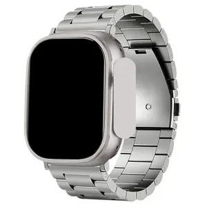 Listenensmart ไทเทเนียมสายนาฬิกาปรับสายรัดข้อมือโลหะโลหะผสมหรูหราสร้อยข้อมืออุปกรณ์เสริม Ultra i สายนาฬิกาสําหรับ Apple