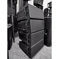 Nouveauté Système audio vidéo et d'éclairage professionnel Caisson de basses actif de 15 pouces avec enceintes actives en ligne de type array en plastique
