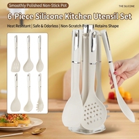 Cuillère à dents en silicone de qualité alimentaire, antiadhésive, pour la cuisson et le service, ustensiles de cuisine