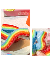 Bonbons gélifiés colorés arc-en-ciel explosifs, jouet de décompression à pétrir, bonbons mous de haute qualité