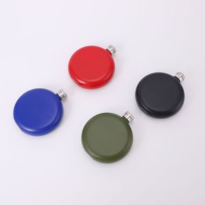 Cadeaux de fête, flacon d'<span class=keywords><strong>alcool</strong></span> portable de 5 oz, flacon rond de poche, mini flacon pour femmes, flacon à liqueur en acier inoxydable - Product Image 1
