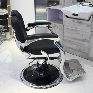 Offre Spéciale spécial rétro hommes tout noir chaise de barbier classiques <span class=keywords><strong>salon</strong></span> de coiffure chaises chaise hydraulique usine en gros - Product Image 3