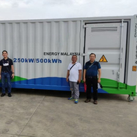 Sistema de Almacenamiento de Energía en Contenedor de 250kW 500kWh, Batería LiFePO4 BESS para Almacenamiento Solar Comercial e Industrial, Contenedor ESS de 20 pies