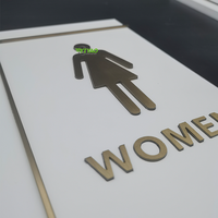 YIYAO Panneau de signalisation de porte de toilettes en acier inoxydable personnalisé à prix abordable