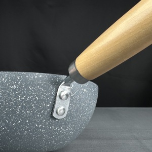 Hochwertiger kunden spezifischer Marmor-Antihaft-Braten topf mit hitze beständigem Griff, gleichmäßige Heizung, ungiftige Beschichtung - Product Image 5