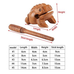 Bán buôn Thái Lan truyền thống thủ công bằng gỗ nhạc cụ giai điệu khối gỗ ếch Guiro rasp - Product Image 4