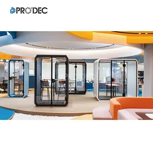 Transparente casa escritório pod espaço pessoal cabine do telefone à venda