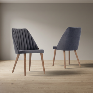 Chaise de bar moderne à dossier haut en velours avec pieds en bois et base en métal pour bar à domicile, hôtel, restaurant, salon, chambre à coucher - Product Image 2