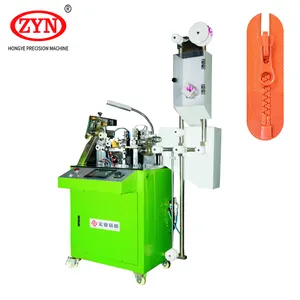 2023 Automatic computer-controlled open-end nylon/plastic zipper combining making machine teeth finished chain joint machine