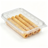 Emballages personnalisés, sûrs, jetables, recyclables, transparents, boîtes en plastique PET pour biscuits, gâteaux, pain, pâtisseries, noix, emballages alimentaires avec couvercles