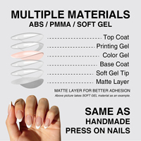 Faux ongles à presser en gros pour Halloween, forme amande, motif fantôme et citrouille, violet et rose, étiquette privée, vente en gros
