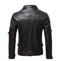 Veste en cuir coupe-vent imperméable de haute qualité pour hommes, manteau nouveau style de veste grande taille à fermeture éclair irrégulière