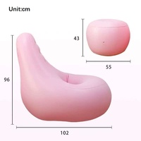 Fauteuil Gonflable BBL Écologique et Antibactérien avec Pompe à Air, Chaise Longue Gonflable Étanche en PVC à Contrôle Ferme pour Femmes - Vente en Gros