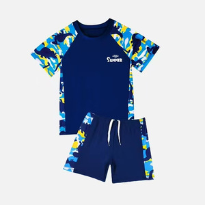 <span class=keywords><strong>Maillot</strong></span> <span class=keywords><strong>de</strong></span> <span class=keywords><strong>bain</strong></span> pour garçons RRFS-70050, ensemble 2 pièces, séchage rapide, fermeture éclair au dos, manches courtes, anti-UV, coupe-vent, combinaison <span class=keywords><strong>de</strong></span> surf - Product Image 5