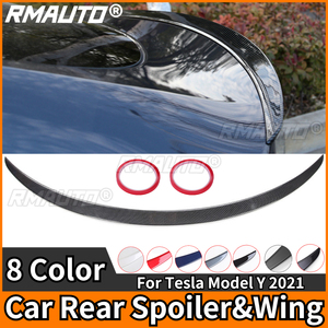 สปอยเลอร์หลังคาร์บอนไฟเบอร์ RMAUTO สำหรับรถยนต์ Tesla Model Y ปี 2021 รุ่น Performance ปีกสปอยเลอร์ ฝาปิดท้ายรถยนต์ แต่งทรงรถยนต์ - Product Image 1