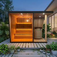 Sauna Luar Ruangan dengan Kombinasi Bak Mandi Es, Ruang Sauna Uap Khusus, dan Bak Spa untuk Terapi Kesehatan