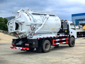 Camión de Succión de Aguas Residuales 4x2 DFAC de 9M³ con Bomba de Vacío Accionada por Motor Auxiliar, Chorro de Alta Presión y Succión de Residuos Combinados - Product Image 4