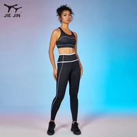 JIEJIN Vêtements de Sport Personnalisés Fabricants de Vêtements d'Entraînement Impression Écologique Ensembles de Fitness Yoga pour Femmes de Haute Qualité