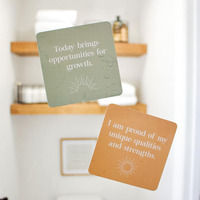 Ensemble de cartes d'affirmation imperméables Cartes d'affirmation personnalisées pour la douche quotidienne