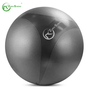 Zhensheng supplier custom size 65/75cm anti burst yoga exercise ball with logo