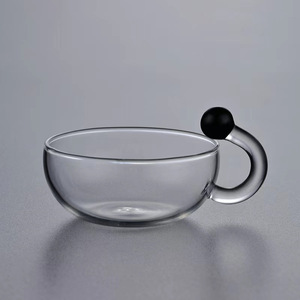High Quality Hand-made Glass Coffee <strong>Mug</strong> Tea Cups Borosilicate Glass Cup <strong>With</strong> Unique Mouse Tail Shape <strong>Handle</strong> - Product Image 1