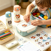 Étiquettes nominatives pour animaux, solubles dans l'eau, personnalisables, autocollants nominatifs pour enfants, étiquettes PVA dissolvables sans résidus pour la garderie et la maternelle