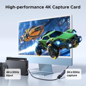 Carte de <span class=keywords><strong>capture</strong></span> UGREEN 2K 30Hz 4K en entrée pour USB 3.0/USB-C, 1080P 60FPS, faible latence pour le streaming et l'enregistrement de <span class=keywords><strong>jeux</strong></span>, compatible - Product Image 3