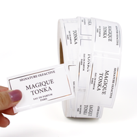 Étiquette d'emballage de bouteille en rouleau de papier adhésif personnalisé finition brillante pour les logos cosmétiques comme les huiles essentielles et le shampooing