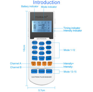 Kanada Medizin produkt Lizenz Tragbare Körper massage Elektro therapie gerät Eingebaute Batterie Elektrischer Muskels timulator Zurück - Product Image 3