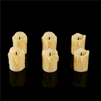 Bougies LED sans flamme en forme de pilier avec mèche noire, lumière réaliste pour la décoration de la maison, des mariages et des tables, vente en gros
