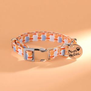 Collar de Perro Personalizado de Algodón Suave y Duradero, Talla S, Elegante, Moderno, de Lujo, con Estampado Exclusivo, Accesorio para Mascotas - Product Image 1