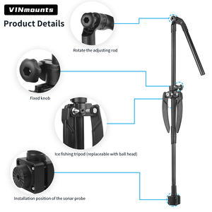 Trépied de pêche sur glace, support sonde réglable télescopique stable pour sonar/échosondeur Garmin LVS34 Mega Live - Product Image 5