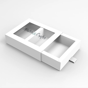 กล่องใส่เค้กแบบพับได้กล่องกระดาษแข็งสไตล์ลิ้นชักพับได้พร้อมฝาปิดหน้าต่างใส - Product Image 1