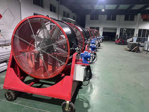 Ventilateur axial mobile de grande taille avec pulvérisation de refroidissement, adapté aux stades, gymnases, centres commerciaux, usines, avec réservoir d'eau, carte PC et roues - Product Image 6