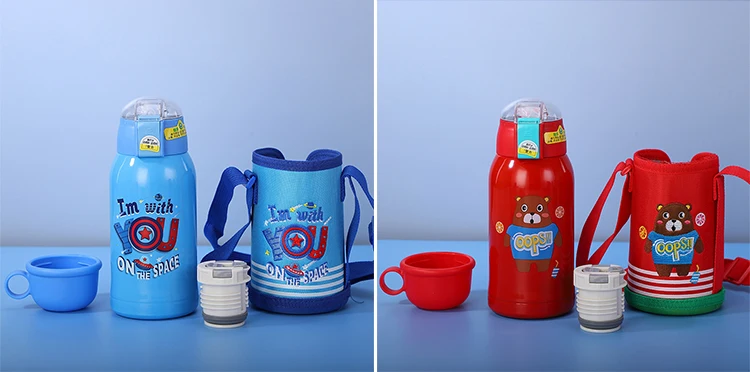 Hot Sell Double Wall Stainless Steel Kids Water Bottle Coffee Mug Tea Jug Insulated Vacuum Sport Bottle Drinking Flask