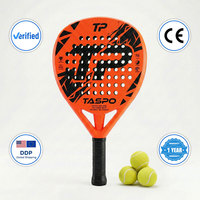 Taspo OEM, logo personnalisé, haute qualité, système de trous intelligents, raquettes de padel en fibre de carbone, filet en polyester léger, raquette professionnelle
