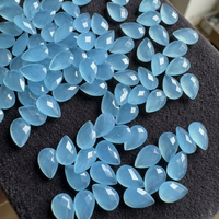 Vente en gros de pierres précieuses en quartz naturel, taillées en forme de poire, facettées, en forme de larme, pierres en vrac pour la fabrication de bijoux en provenance d'Inde