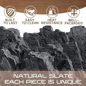 <span class=keywords><strong>Grand</strong></span> plateau de service en vrac de tapis de fromage en pierre d'<span class=keywords><strong>ardoise</strong></span> pour le placement de repas divertissant de viande - Product Image 4