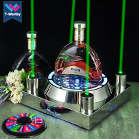 Bouteille de Champagne LED Rechargeable, pièces, Rechargeable, en acier inoxydable, glamour, affichage avec éclairage Laser