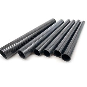 Tubo de Fibra de Carbono Sólida con Resina Epoxi Brillante Lisa 3K QI HANG (100% Contenido de Carbono) Dimensiones Personalizables - Product Image 1