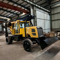 Foreuse rotative hydraulique sur roues de 26 m pour projets de génie hydraulique et forage de pieux