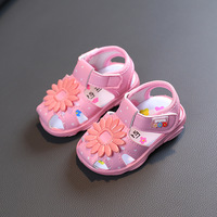 Princesse inspiré fille sandales pour 0-3 ans infantile Baotou enfant en bas âge chaussures fond souple bébé appel chaussures berceau chaussures petits