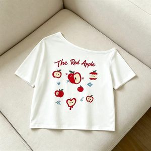 เสื้อยืดลายแอปเปิ้ลสีแดงสำหรับครอบครัว เสื้อยืดผ้าฝ้ายสำหรับพ่อ<span class=keywords><strong>แม่</strong></span>ลูก - Product Image 6