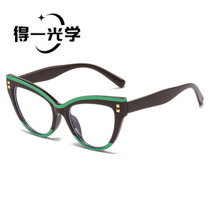 กรอบแว่นตาแบบ Cat Eye ป้องกันแสงสีฟ้า สำหรับทุกเพศ เลนส์ PC แบบเต็มกรอบ - Product Image 4