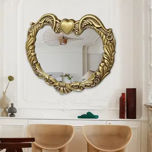유럽 복고풍 욕실 거울 새겨진 벽걸이 독특한 장식 미용실 거울